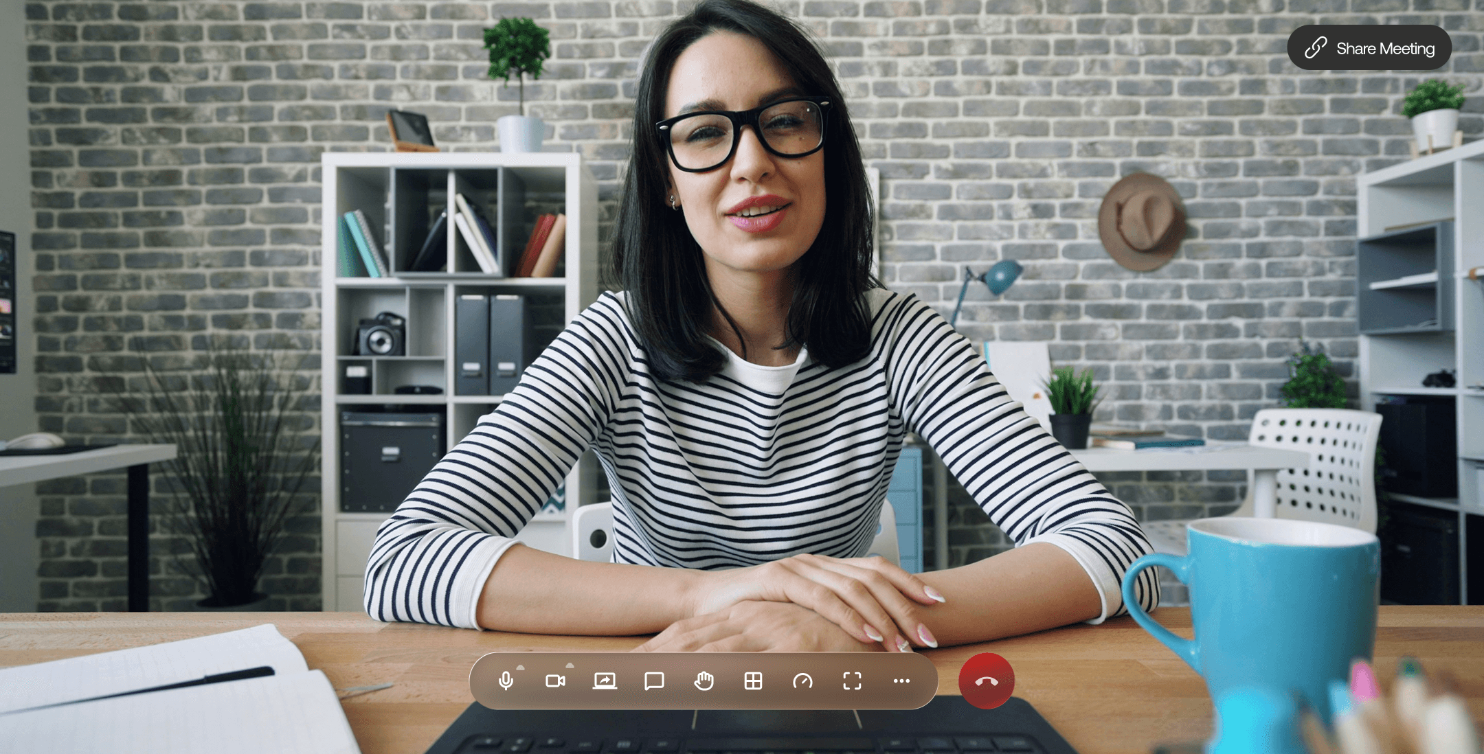 Person on a video call